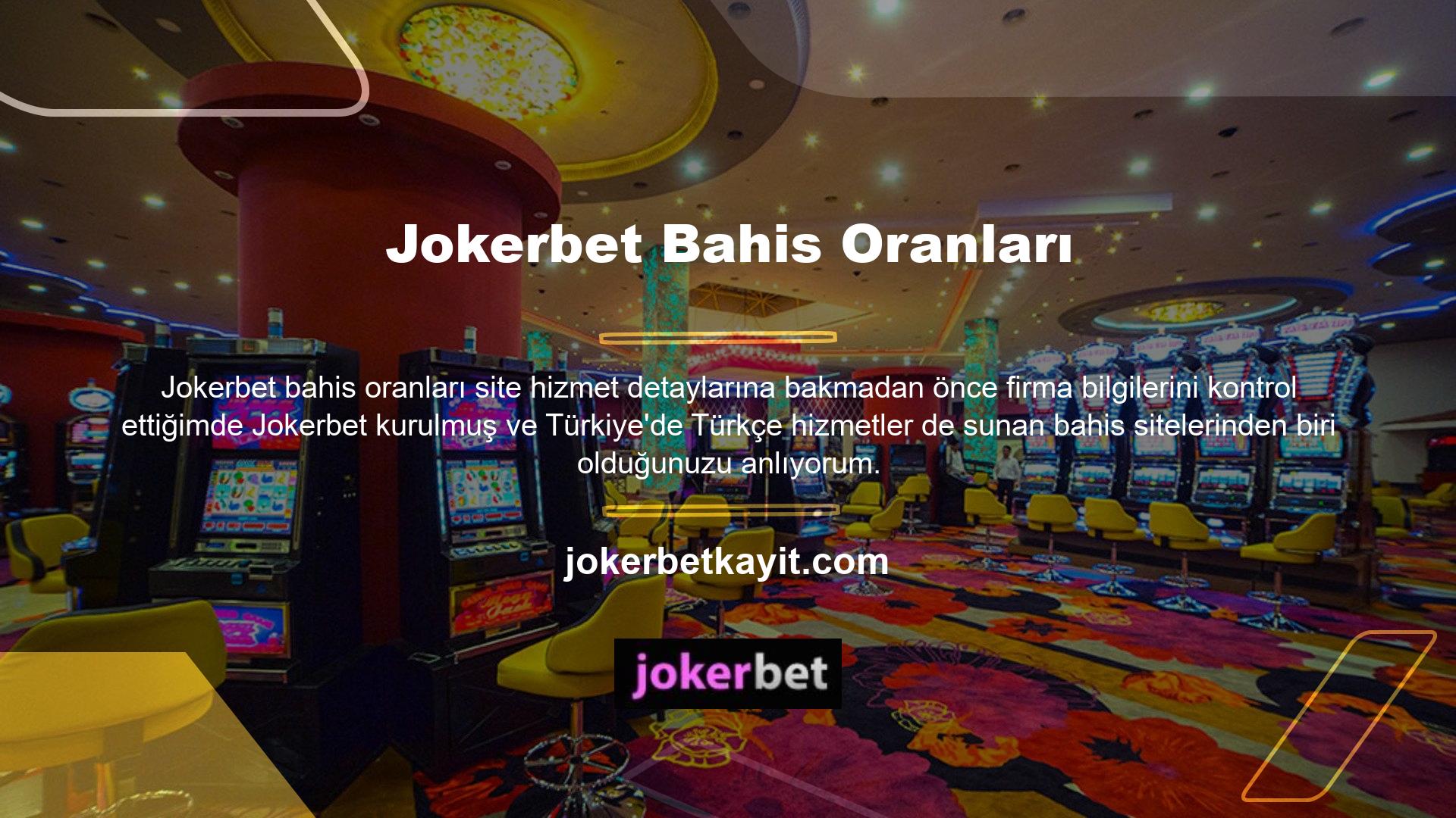 Jokerbet web sitesi de offshore casino sitelerinden biridir